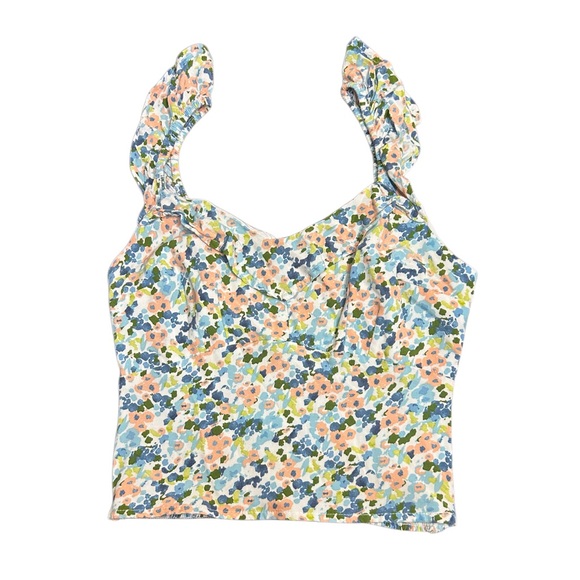 Abercrombie and Fitch pastel floral crop tank EUC - Picture 1 of 6